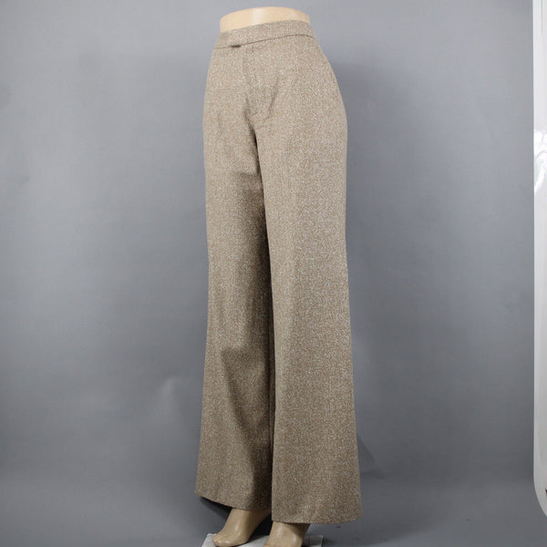 Ellen Tracy NEW $179 Sz 8 x 32 Palomino Tan Cream Pockets Wool Alpaca Silk Pant
