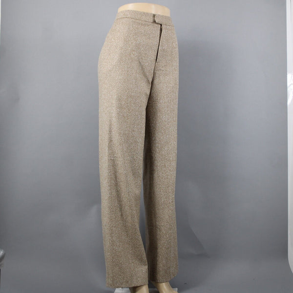 Ellen Tracy NEW $179 Sz 8 x 32 Palomino Tan Cream Pockets Wool Alpaca Silk Pant