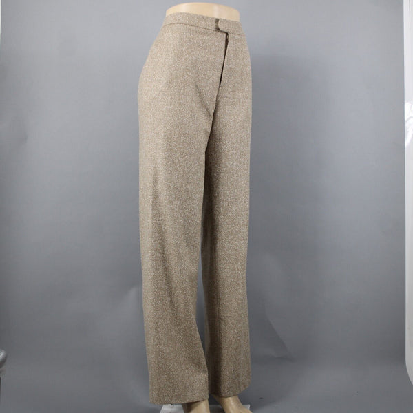 Ellen Tracy NEW $179 Sz 8 x 32 Palomino Tan Cream Pockets Wool Alpaca Silk Pant