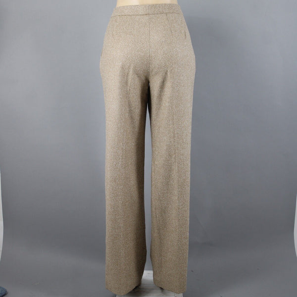 Ellen Tracy NEW $179 Sz 8 x 32 Palomino Tan Cream Pockets Wool Alpaca Silk Pant