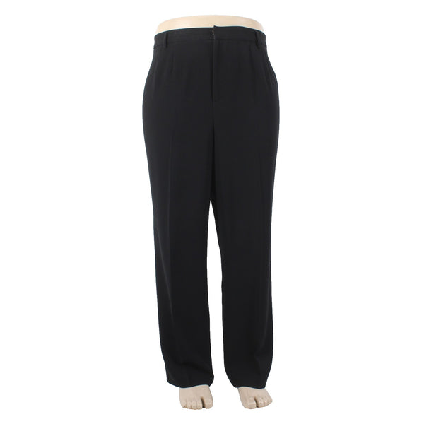 Ellen Tracy Pant NEW $258 Sz 18 x 30 Black Straight No Pockets Acetate Poly Pant