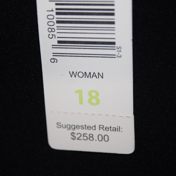 Ellen Tracy Pant NEW $258 Sz 18 x 30 Black Straight No Pockets Acetate Poly Pant