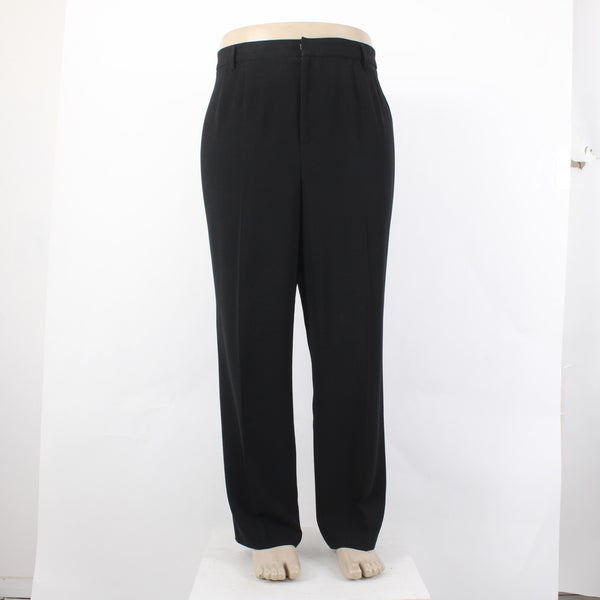 Ellen Tracy Pant NEW $258 Sz 18 x 30 Black Straight No Pockets Acetate Poly Pant