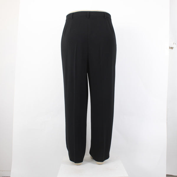 Ellen Tracy Pant NEW $258 Sz 18 x 30 Black Straight No Pockets Acetate Poly Pant