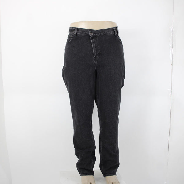 Abercrombie Fitch NEW $100 Curve Love Sz 35 20r x 31 Black Denim Cotton Jeans