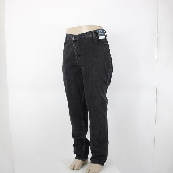 Abercrombie Fitch NEW $100 Curve Love Sz 35 20r x 31 Black Denim Cotton Jeans
