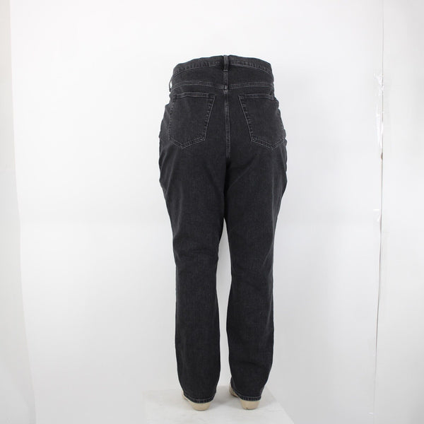 Abercrombie Fitch NEW $100 Curve Love Sz 35 20r x 31 Black Denim Cotton Jeans
