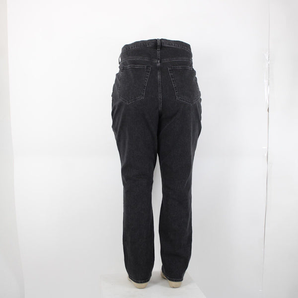Abercrombie Fitch NEW $100 Curve Love Sz 35 20r x 31 Black Denim Cotton Jeans
