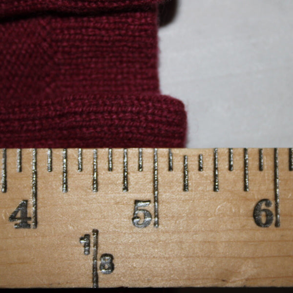Murray Allan Rose Pink Burgundy Elastic Waist 100% Pure Cashmere Midi Skirt
