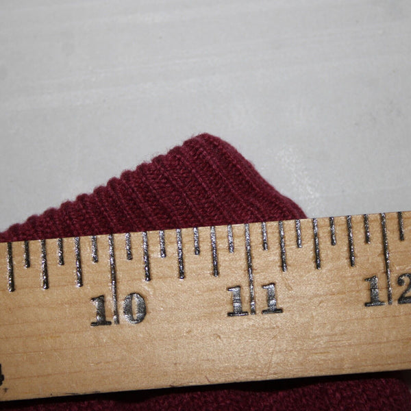 Murray Allan Rose Pink Burgundy Elastic Waist 100% Pure Cashmere Midi Skirt