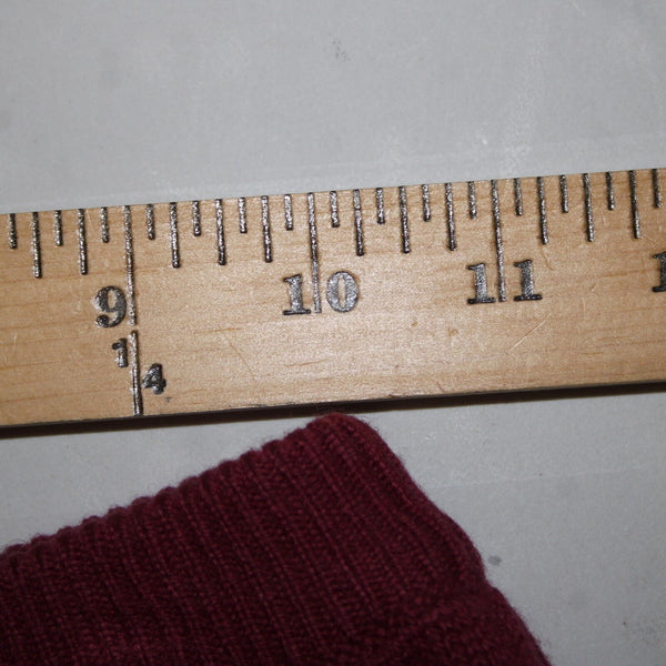 Murray Allan Rose Pink Burgundy Elastic Waist 100% Pure Cashmere Midi Skirt