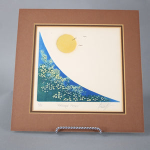 Talzelli 10 x 10 Brown Cream Multi Geo Pattern Picks Signed Num 6/85 Art Work