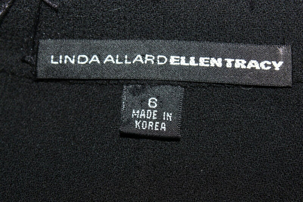Ellen Tracy Sz 6 Black Feather Trim 100% Unlined Boucle Wool Blazer Jacket