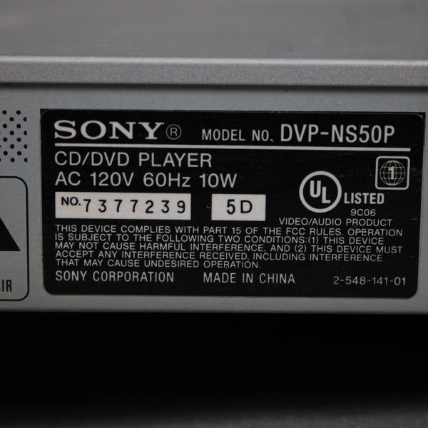 Sony PARTS ONLY DVP-NS50P 12 bit 108mhz CD DVD Player