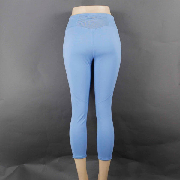 Fabletics Trinity High Waist NEW $65 Sz XL x 23 Blue Nylon Blend AW Pocket Capri