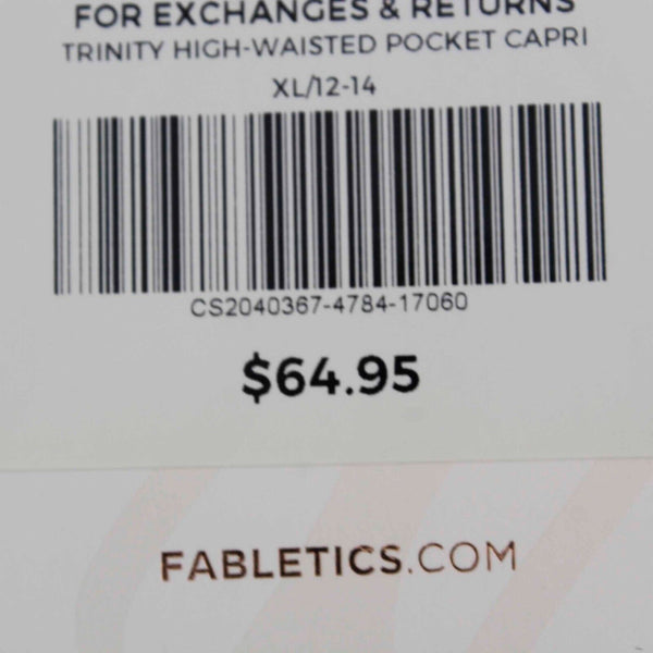 Fabletics Trinity High Waist NEW $65 Sz XL x 23 Blue Nylon Blend AW Pocket Capri