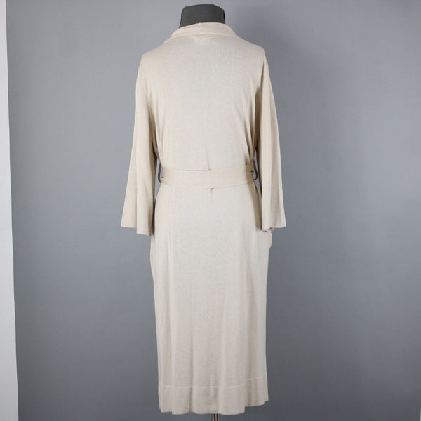 Johnny Was Sz S Beige Embroidered Pocket Belted Silk Cashmere Polyester Wrap