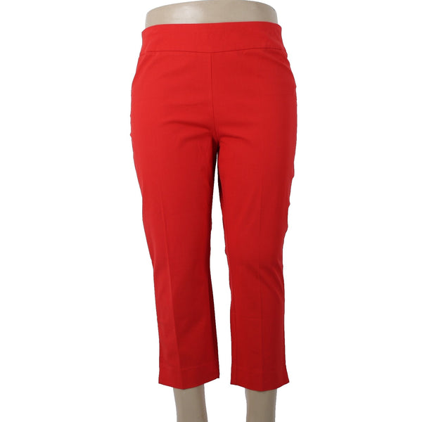 Chicos Pant So Slimming NEW $79 Sz 2.5 x 24 Runaway Red Brigitte Crop Capri Pant