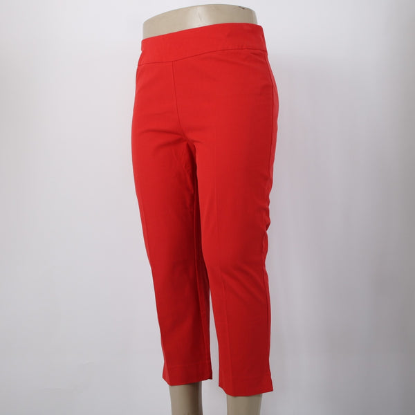 Chicos Pant So Slimming NEW $79 Sz 2.5 x 24 Runaway Red Brigitte Crop Capri Pant