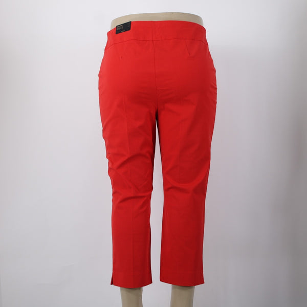 Chicos Pant So Slimming NEW $79 Sz 2.5 x 24 Runaway Red Brigitte Crop Capri Pant