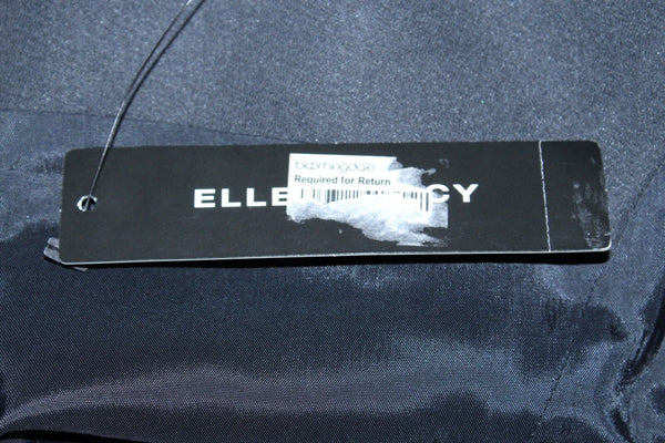 Ellen Tracy NWT $448 Sz 8P Black Sexy Bodycon Satin Fitted Lined Dress