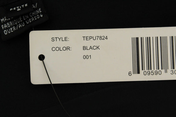Ellen Tracy NWT $448 Sz 8P Black Sexy Bodycon Satin Fitted Lined Dress