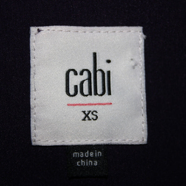 Cabi Sz XS Peach Purple Multi Lined Burn Out Rayon Velvet Nylon Polyester Dress