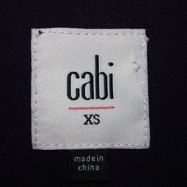 Cabi Sz XS Peach Purple Multi Lined Burn Out Rayon Velvet Nylon Polyester Dress