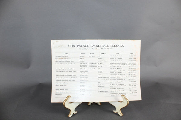 Cow Palace San Francisco 1948-49 Season Basketball Program