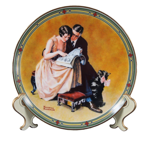 Edwin M Knowles 1985 A Couples Commitment By Norman Rockwell #16118I Plate