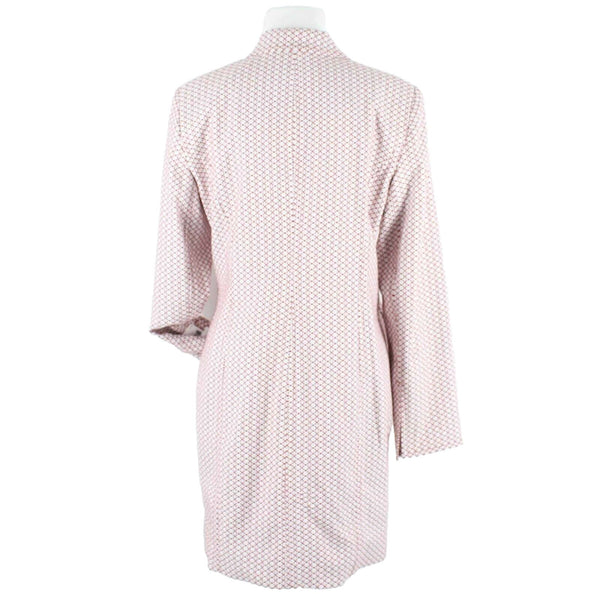 Apt. 9 NEW $89 Sz 8 Red White Lined Hidden Buttons Cotton Blend Coat