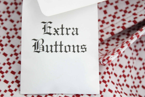Apt. 9 NEW $89 Sz 8 Red White Lined Hidden Buttons Cotton Blend Coat