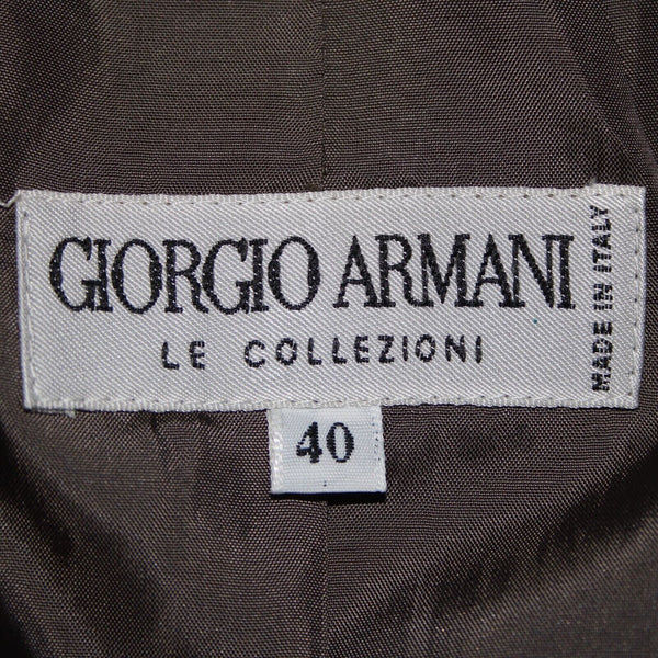 Giorgio Armani Le Collezioni Sz 40 Brown Green Multi Color Linen Rayon Jacket