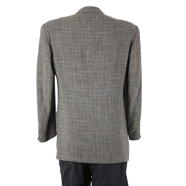 Giorgio Armani Le Collezioni Sz 40 Brown Green Multi Color Linen Rayon Jacket