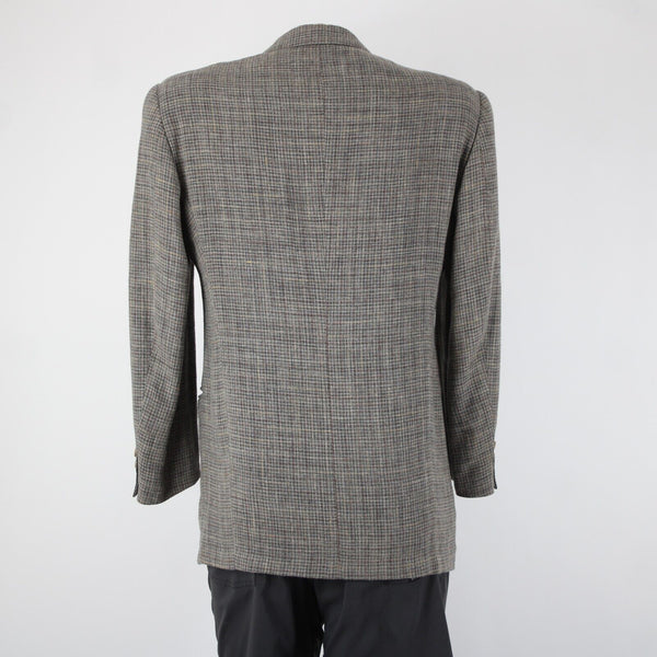 Giorgio Armani Le Collezioni Sz 40 Brown Green Multi Color Linen Rayon Jacket