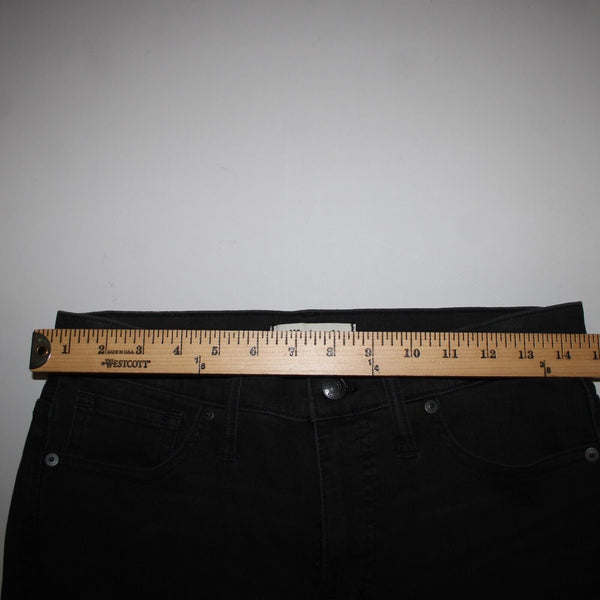 Madewell NEW Sz 30s x 26 Black Distressed Ankle High Rise Skinny Cotton Jeans