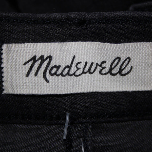 Madewell NEW Sz 30s x 26 Black Distressed Ankle High Rise Skinny Cotton Jeans