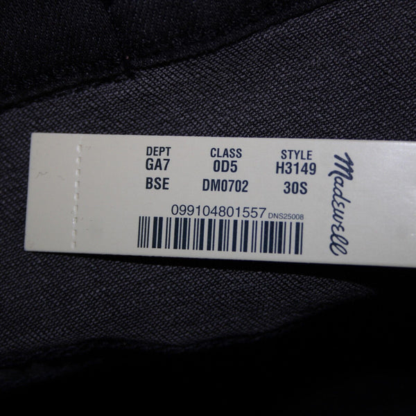 Madewell NEW Sz 30s x 26 Black Distressed Ankle High Rise Skinny Cotton Jeans