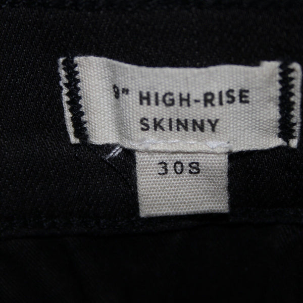 Madewell NEW Sz 30s x 26 Black Distressed Ankle High Rise Skinny Cotton Jeans