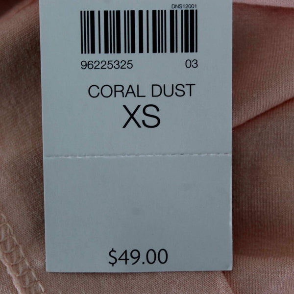 J Jill Wearever Collection NEW $49 Sz XS Peach Hi Lo Split Sides Rayon Lycra Top