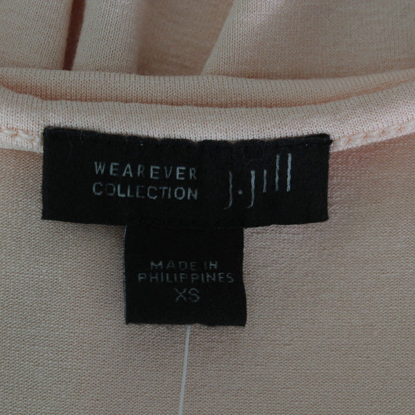 J Jill Wearever Collection NEW $49 Sz XS Peach Hi Lo Split Sides Rayon Lycra Top