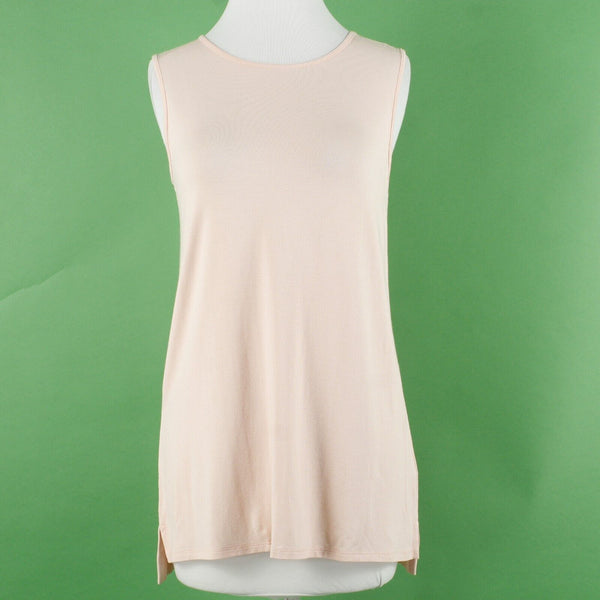 J Jill Wearever Collection NEW $49 Sz XS Peach Hi Lo Split Sides Rayon Lycra Top
