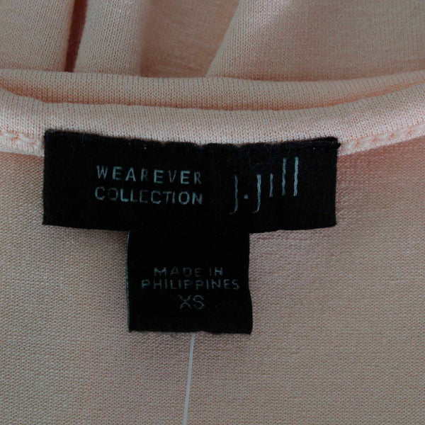 J Jill Wearever Collection NEW $49 Sz XS Peach Hi Lo Split Sides Rayon Lycra Top