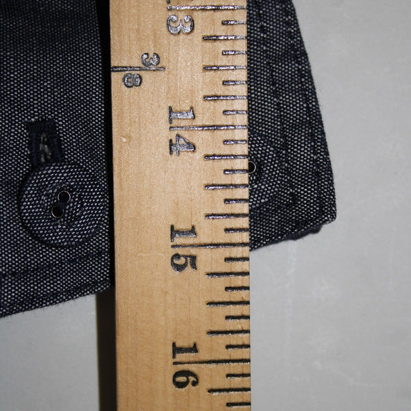 Cartonnier Sz 4 x 25 Blue Denim Button Side Linen Cotton Crop Jeans