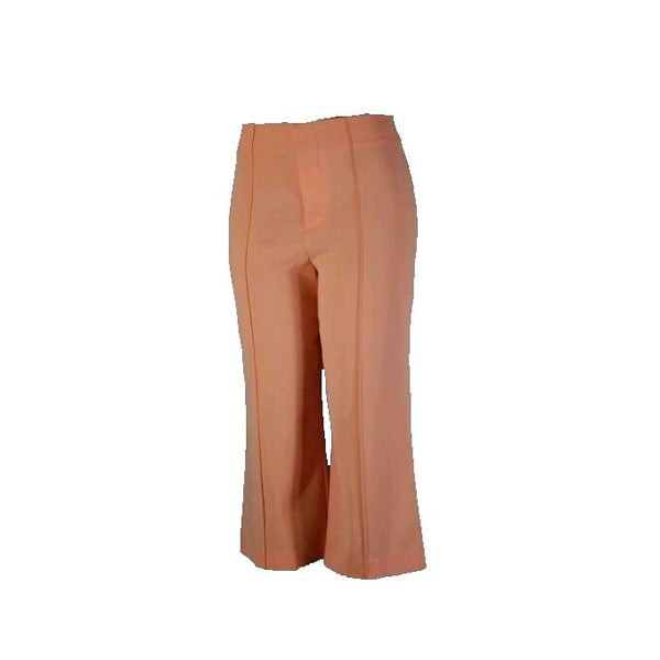 Alice + Olivia Sz 4 x 22 Orange Faux Pockets Unlined 100% Polyester Crop Pant