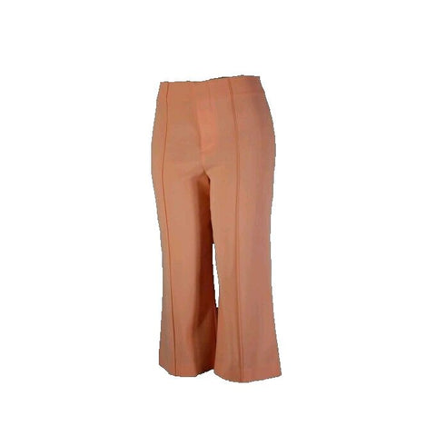 Alice + Olivia Sz 4 x 22 Orange Faux Pockets Unlined 100% Polyester Crop Pant