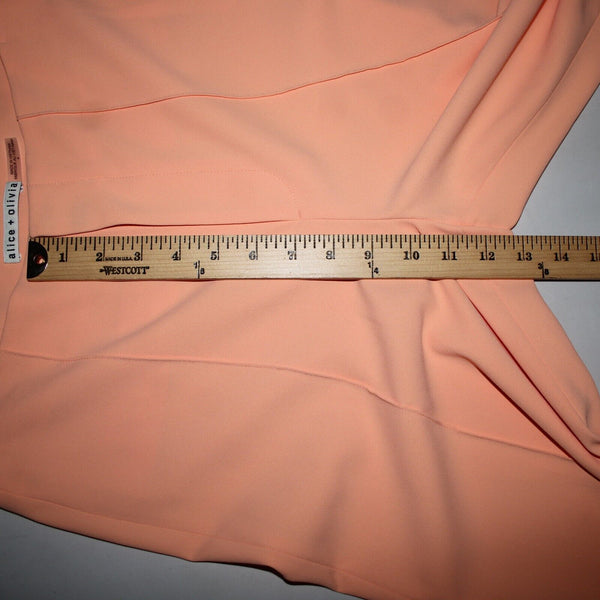 Alice + Olivia Sz 4 x 22 Orange Faux Pockets Unlined 100% Polyester Crop Pant