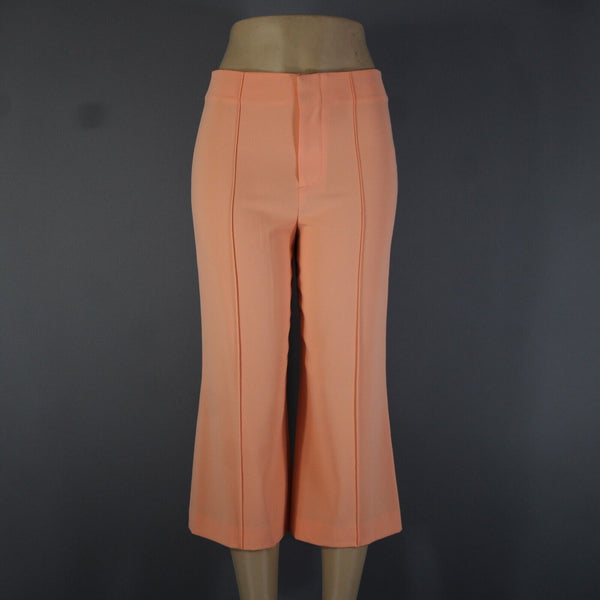 Alice + Olivia Sz 4 x 22 Orange Faux Pockets Unlined 100% Polyester Crop Pant