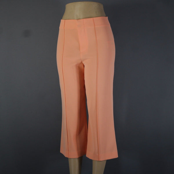 Alice + Olivia Sz 4 x 22 Orange Faux Pockets Unlined 100% Polyester Crop Pant