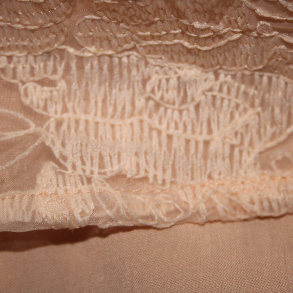 Do Be Sz S Peach Pink Lined Lace Halter Sleeveless Crop 100% Poly Rayon Top